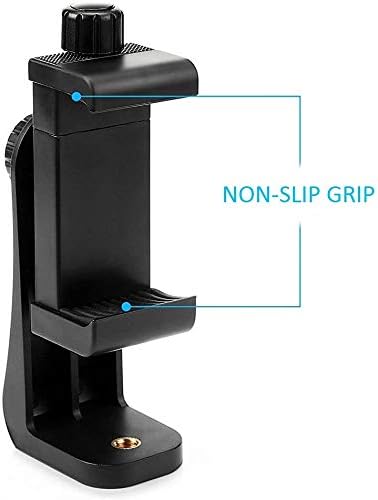 Alphx Universal Smartphone Tripod Cell Phone Holder Mount Adapter Set, Fits All Phones, Includes Mini Tripod