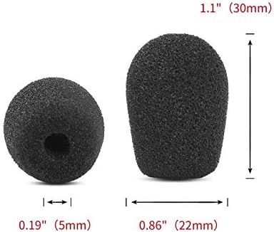 5 Pair Mic Covers Compatible with VXI Blueparrott B250XT B350XT B450XT B550-XT C400-XT S450-XT Headset Universal Foam Microphone Windscreens (5 Pair)
