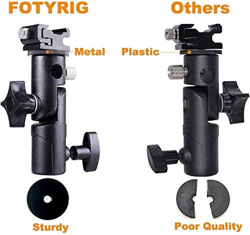FOTYRIG Camera Speedlite Mount Flash Stand Bracket | Compatible with Nikon Pentax Olympus Nissin Flashes