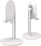 Bright Stone Adjustable Phone Stand for Desk, Compatible with 4"-12.9" Phones/Tablet/iPhone/iPad/Switch (White)