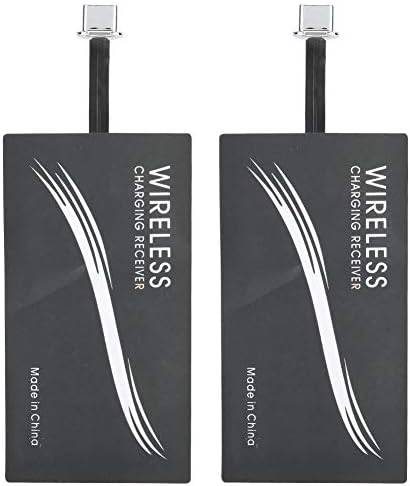 2 PCS Mobile Phone Sticker Charging Receiver, QI Standard Type-C Universal Charger Adapter