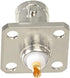 Superbat BNC Connectors, 4 Hole Flange Panel Chassis Mount Coaxial Solder Connector, 5pcs