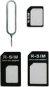 Granvela 4-in-1 1 Pack SIM Card Adapters, SIM Converter Kit Nano/Micro/Standard with Tray Eject Pin for iPhone, Android
