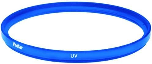 Vivitar 52mm UV Filter with Snap-On Lens Cap, Blue