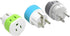 OREI Denmark Power Plug Adapter, 3 Pack with 2 USA Inputs, 1 Type K & 2 Type E/F