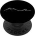 Mountain Wave Cool Black Art Drawing Hiker Ocean Gift PopSockets Standard PopGrip