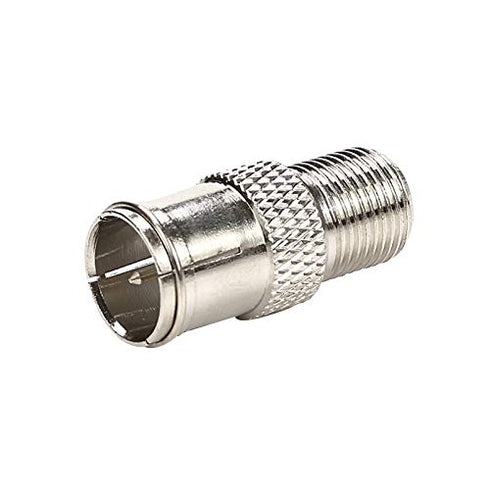 RG6 Compression F Type Connector Quick Push on Coax Cable Adapter Nickel Plated Pack of 5