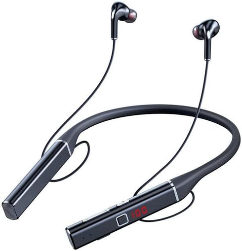 Shop Bluetooth Neckband Headphone V5.1 with 100H Battery, Magnetic Earbuds, Noise-Canceling Mic for Gym & Driving (720).