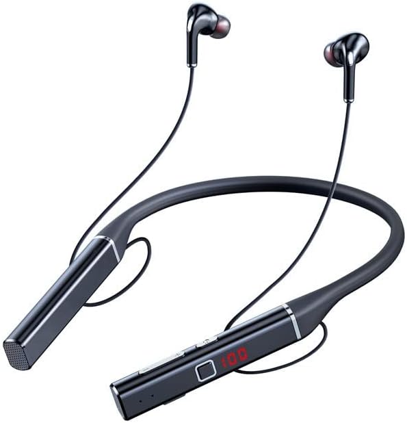 Shop Bluetooth Neckband Headphone V5.1 with 100H Battery, Magnetic Earbuds, Noise-Canceling Mic for Gym & Driving (720).