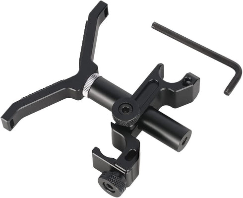 NICEYRIG 15mm LWS Rod Lens Support Y-Bracket, 64mm Vertical Adjustment for Heavy Long Lens Diameter 50mm to 140mm
