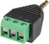 5 Pieces 3.5mm Stereo Audio Male to AV 3-Screw Terminal Female Phoenix Adapter Connector