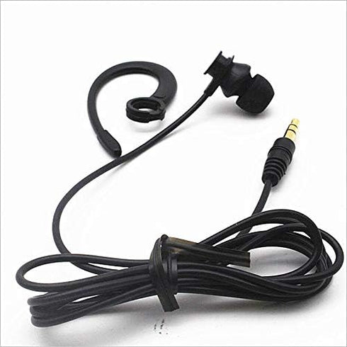 Single Side Earbud Headphones, Stereo In-Ear Earphones with Removable Hook for PC, Smartphones, MP3, MP4 Players