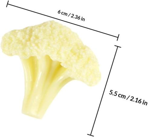 4Pcs VALICLUD Artificial Cauliflower Models Lifelike Faux Vegetables for Home Kitchen Display Prop Decorative