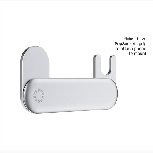 PopSockets Laptop Mount for Phone Grip, Phone Holder for Laptop - Silver