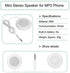 Portable 3.5mm External Speakers, Plug in Speaker with Audio Cable, Energy Saving Mini Speaker for MP3, MP4