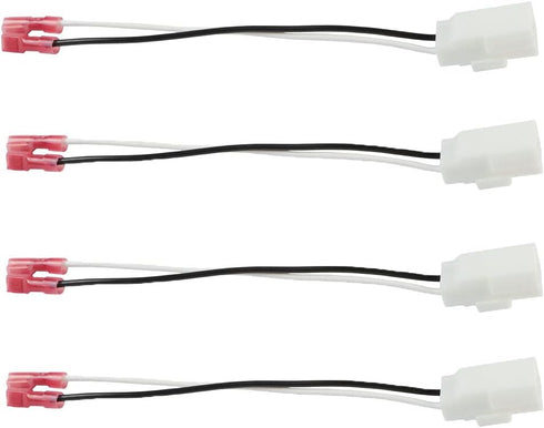 4 Pack Speaker Harness Adapter for Jeep Dodge Chrysler Models, Front Rear Door Speaker Wiring 72-6514