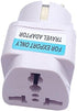 ANRANK UE3360AK 2 Packs Universal AU US UK to EU Europe Plug AC 250V Power Travel Adapter, White