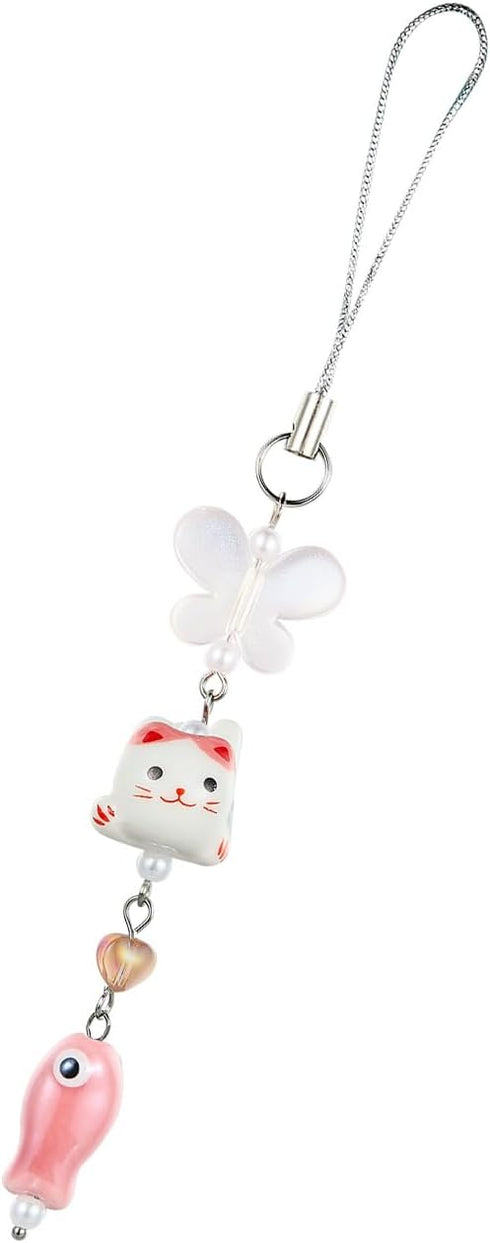Cute Phone Charms Cat Butterfuly Fish Y2Y Cellphone Charms Accessories for Bag