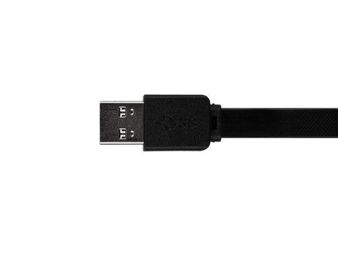 Monoprice 6 Feet Flat USB Type-C to Type-A 3.2 Gen1 Charge and Sync Cable - 5Gbps, 3 Amp, Reversible, Black