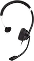 V7 Deluxe Mono Headset, USB with Boom Mic, Adjustable Headband for PC, Mac, Laptop Computer, Chromebook (Black)