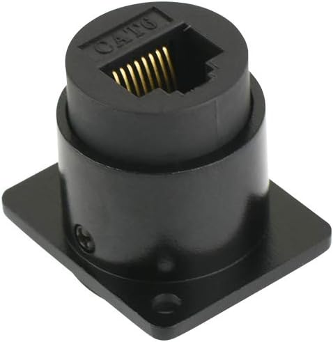 Toronce D-CAT6 Panel-Mount Connector | EtherCon Pass-Through Connector 5-Pack