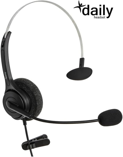 DailyHeadset 2.5 mm Jack Phone Headset On Ear Headphones for Cordless Landline Telephones