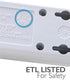 Fosmon 4 Outlet Small Surge Protector Power Strip – 3Ft Short Power Strip with Flat Plug, 1875W, 490 Joules