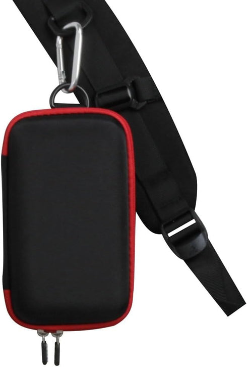Hard Travel Case for Ekrist/LanLuk Portable Charger Power Bank 25800mAh (Black + Red Zipper)