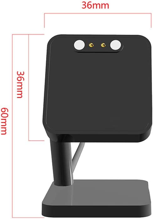 Compatible Charging Stand for Uaue Smart Watch, Lamshaw Desk Holder for Donerton T50S T50H 1.85" Smartwatch (Black)