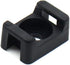 Black 9mm Cable Tie Mount Base Saddle Type Holder, Large Size 0.75 inch, Pack of 100, Screw Wire Bundle Holder