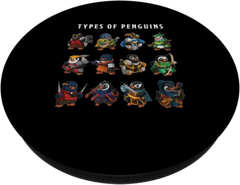 Fantasy RPG Roleplaying Types of Penguins PopSockets Standard PopGrip
