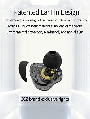 Keephifi Melody Ear Earbuds Wired with HD Microphone, In Ear Monitor Headphones for Running and Conferencing