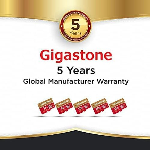 Gigastone 5-Years 32GB 2-Pack, 4K 95/35MB/s U3 A2 V30 Data Recovery Micro SD Card Camera Pro, Compatible with GoPro