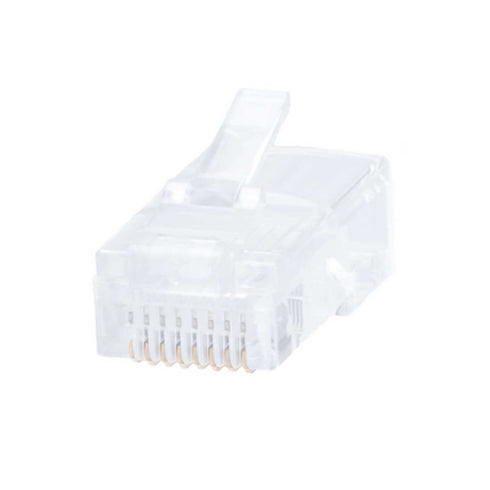 Cat5e RJ45 Modular Plugs, 8P8C UTP Ethernet Crimp Connectors, Gold-Plated Contacts (100 Pack)