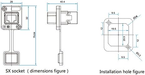 CNLINKO RJ45 Ethernet Industrial Connector, Male Plug & Female Panel Mount Socket Jack, Outdoor Waterproof IP67, Metal