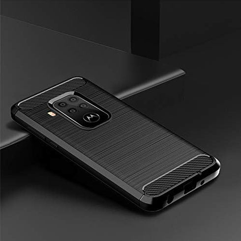 Osophter for Motorola Moto One Zoom Case, Shock-Absorption Flexible TPU Rubber Full-Body Protective Cover for Moto One