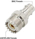 PL259 to BNC Adapter Kit, Male Female 4 Type RF Coax Coaxial Connector for Antennas and Wireless LAN Devices
