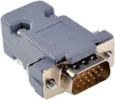 Oiyagai 10 Sets DB15 VGA Male Connector Kit, HD15 Solder Cup with Plastic Hoods, 15-Pin D-Sub Plug