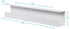 Monoprice Under Desk Cable Tray - Steel with Power Supply and Wire Management - Workstream Collection White