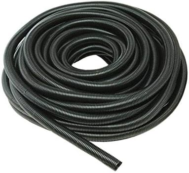 Kable Kontrol Split Wire Loom Tubing, 1/4” Inch, 10 Ft Long, Black Wire Conduit Cover