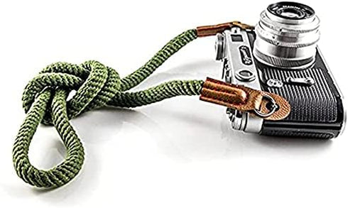 Camera Rope Strap 100cm Soft Cotton Vintage Neck Shoulder Belt Strap for Mirrorless and DSLR Camera (Army Green)