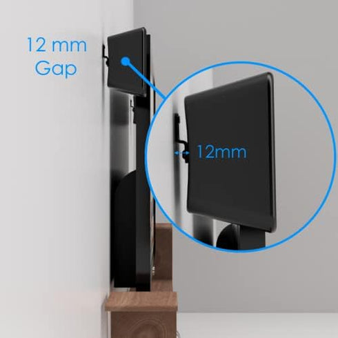 Speaker Wall Mount Brackets - Slim Satellite Design, Heavy Duty for Bose & Most Brands, 5 Pack, Black