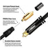 FIRBELY 8 Digital Toslink Cable Optical Audio Cable-S/PDIF Fiber Optic with Metal Connectors Braided Jacket Black Cable