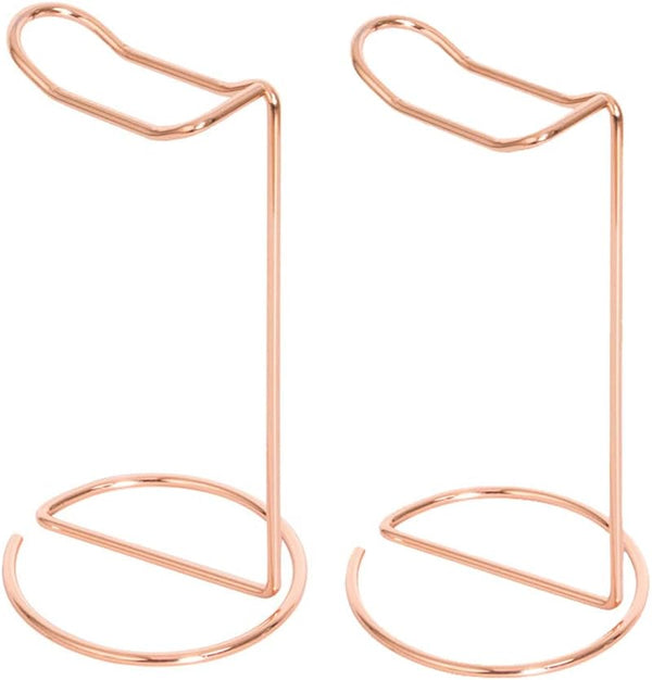 2Pcs Universal Metal Headphone Stand, Desktop Vertical Display Stand for Gaming Headset, Rose Gold