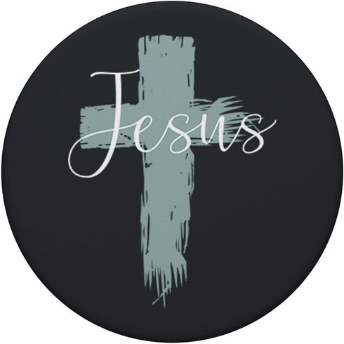 Jesus On Cross Paint Cool Religion God Faith Christian Gift PopSockets Standard PopGrip