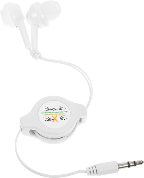 Gadpiparty Retractable Wired Earbuds with 3.5Mm Jack in-Ear Double Pull Telescopic Headphones