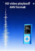 FKLBBLPM MP3 MP4 Portable Music Player, LCD Screen with Equalizer Display, MENU and VOL ControlsBlue