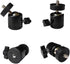 ThtRht 3 Pack 1/4'' 360 Mini Ball Head Screw Swivel Tripod Head Mount Degree Rotating Base Adapter Ballhead for Camera