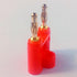 CESS Dual 2-Way Speaker Banana Male Plug Cable Connectors, 10 Pack of Banana Dual Plugs