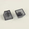 OEM Profile Blank Keycaps, ABS Frosted Transparent 1U R4 Keycap for MX Switches Mechanical Keyboard (Transparent Black,